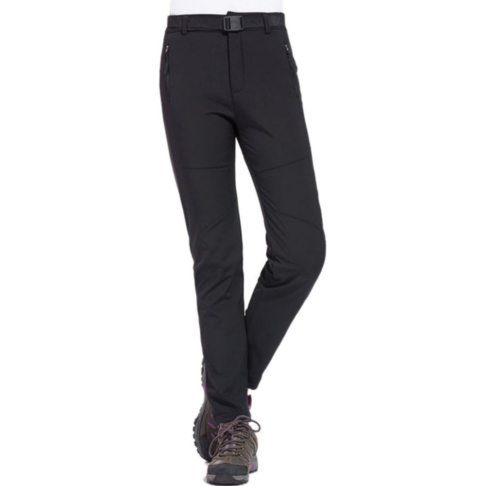 Geval Black Waterproof Fleece Lined Snow Outdoor Insulated Softshell Pants XS